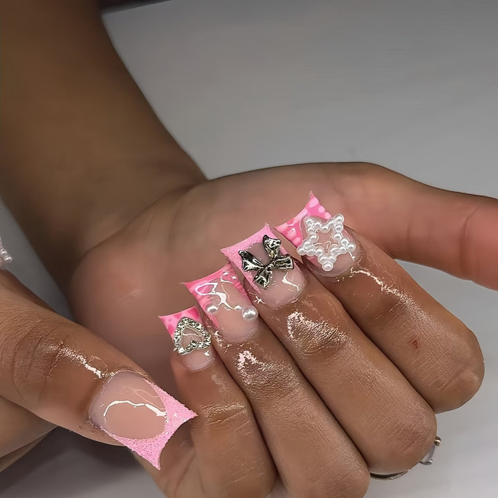 Decorative Press-On Nail Set Kalsten