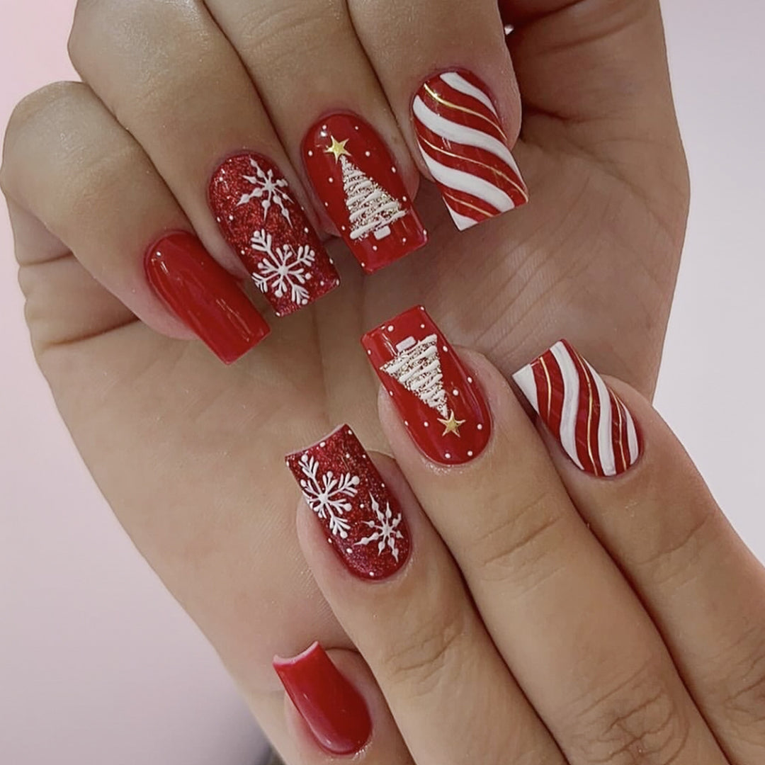 Festive Winter-Themed Nail Art Set Kalsten