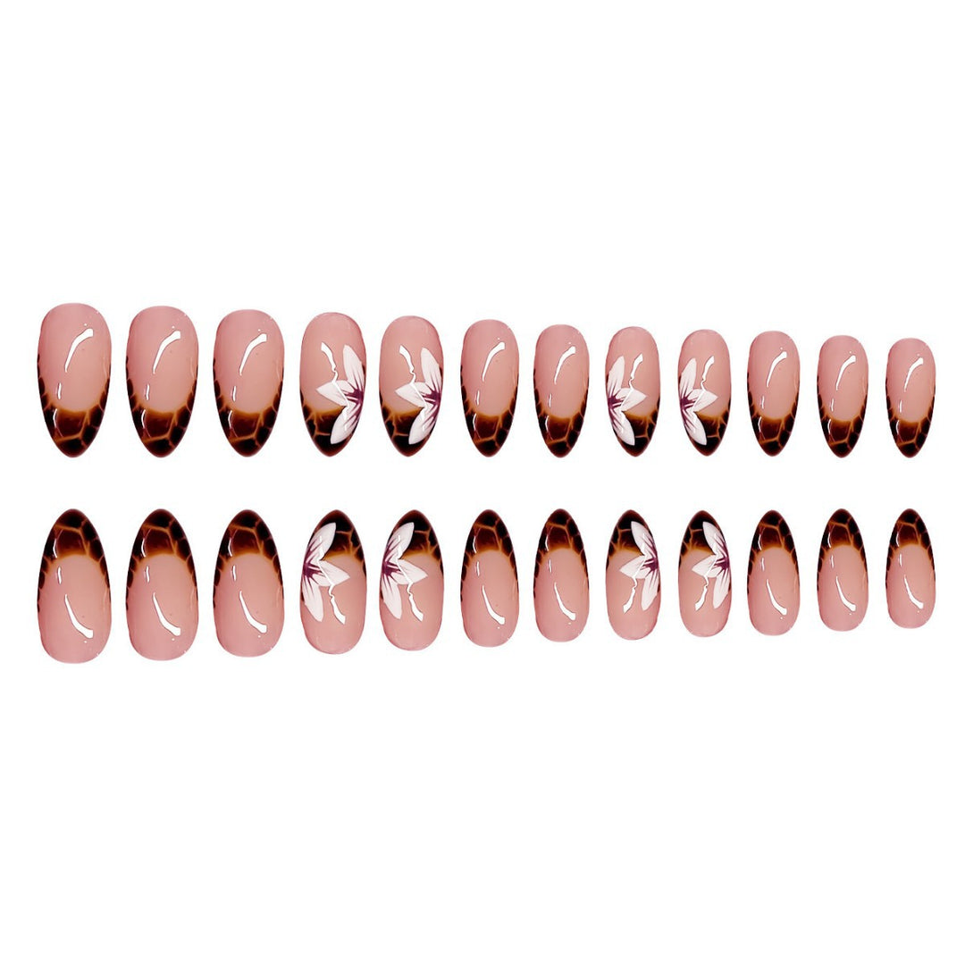 Artistic Floral Ombre Press-On Nails Kalsten