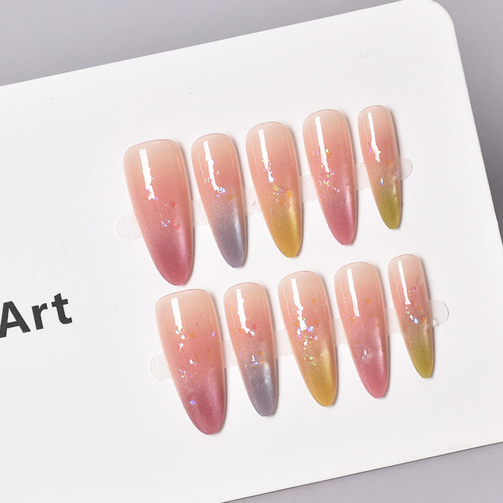 Glamorous Heart-Themed Press-On Nail Set Kalsten