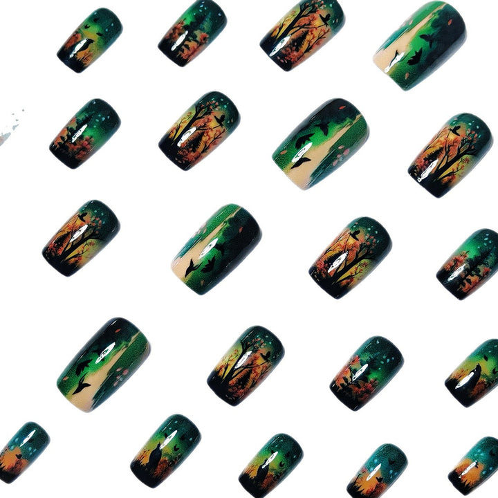 Creative Art Nails with Fascinating Forest and Mushroom Designs Kalsten