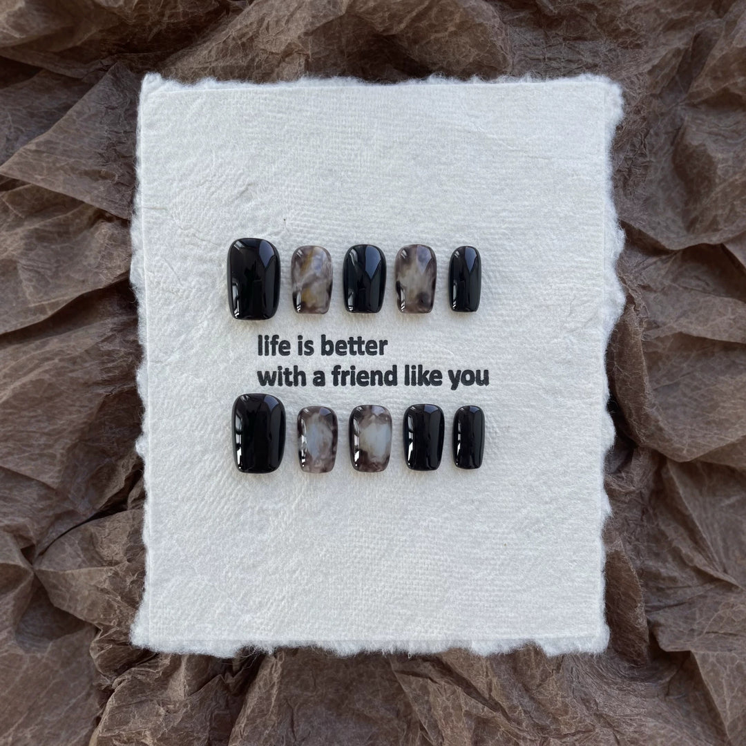 Abstract Marble Design Press-On Nails