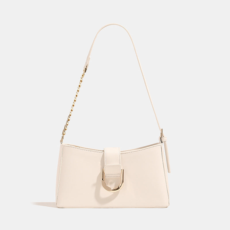 Chic Faux Leather Shoulder Handbag