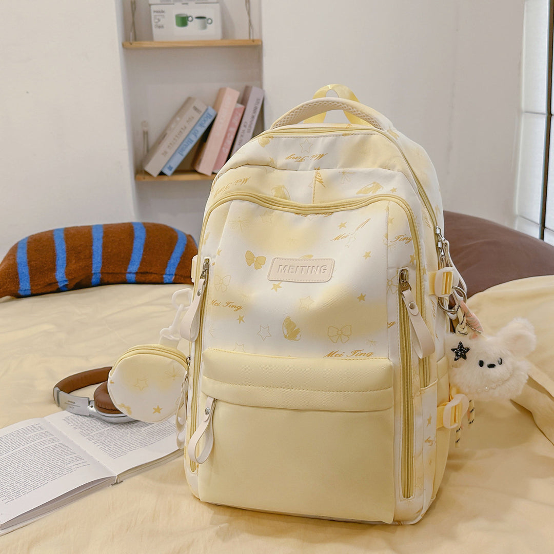 Playful Patterned School Backpack