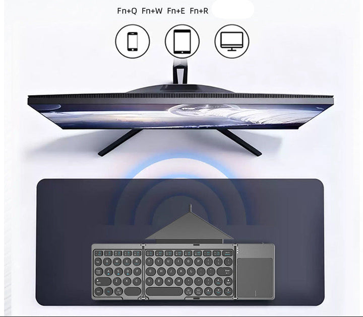 Ultra-Thin Bluetooth Folding Keyboard with Touchpad Kalsten
