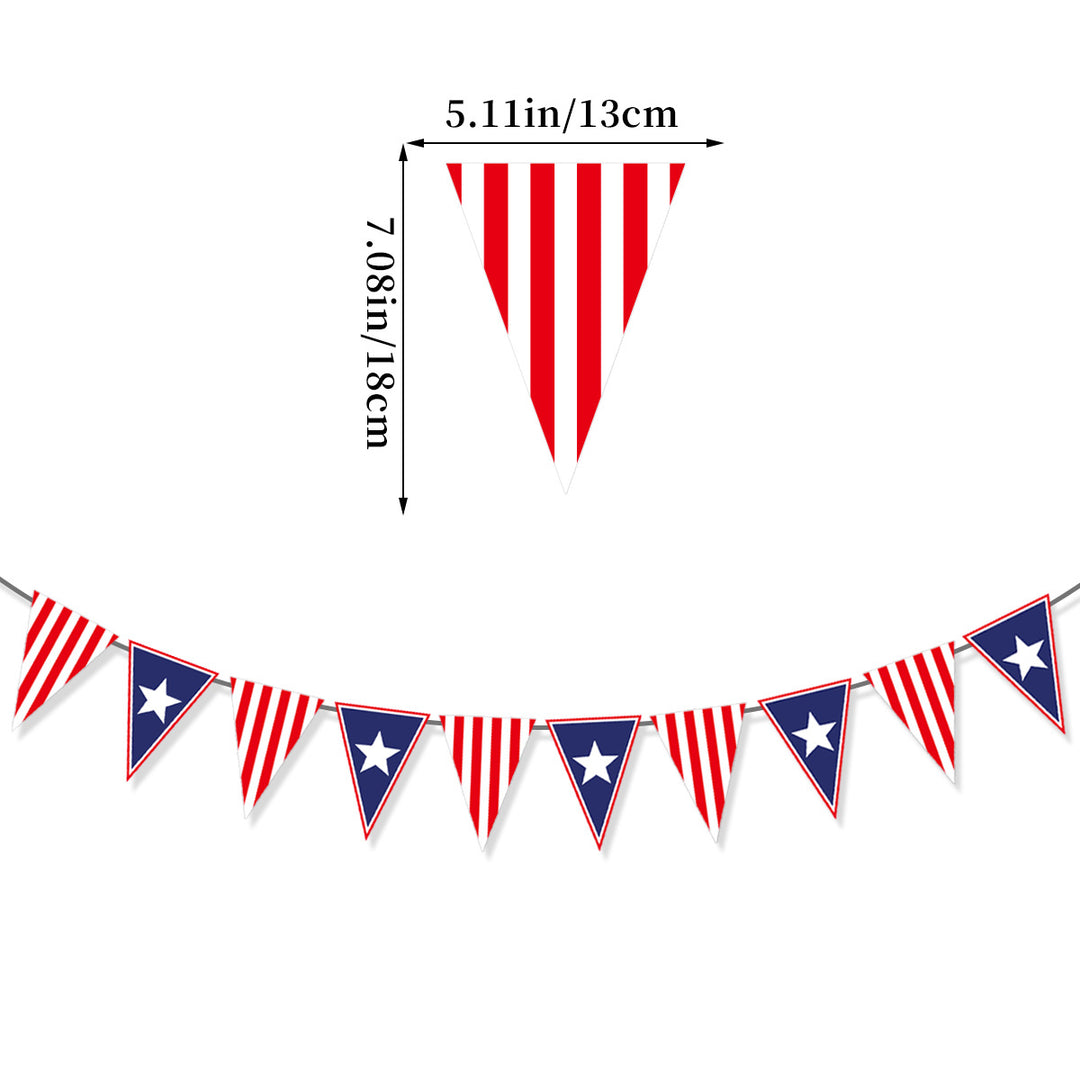 Unisex nan patriotic party decoration set with paper fans bunting pom poms star garlands and foil letter balloons Kalsten