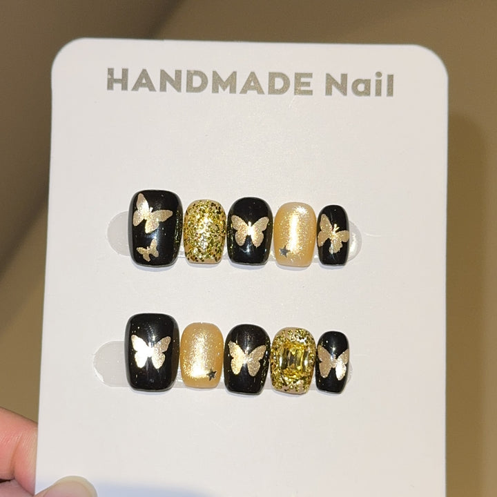 Artificial nails with elegant butterfly design Kalsten