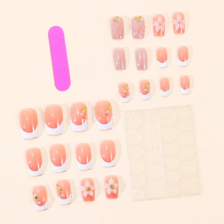 Artistic Floral Acrylic Nail Art Kalsten