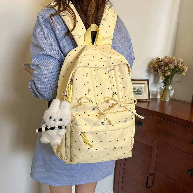 Fun Polka Dot Patterned Backpack