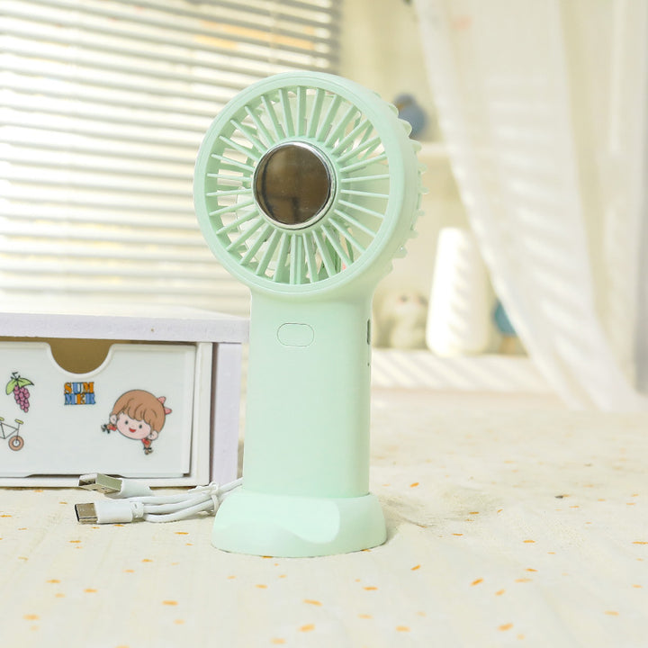 Women's Portable Hand Fan with Ergonomic Handle and USB Charging Function Kalsten