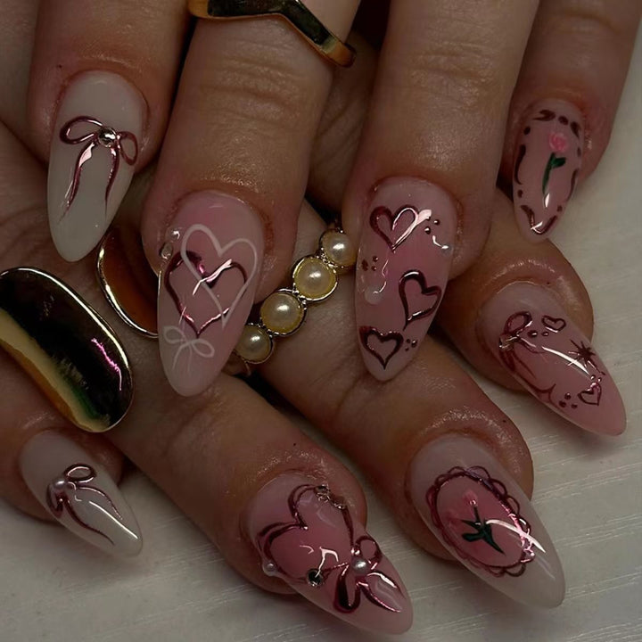 Elegant Artistic Press-On Nail Set Kalsten