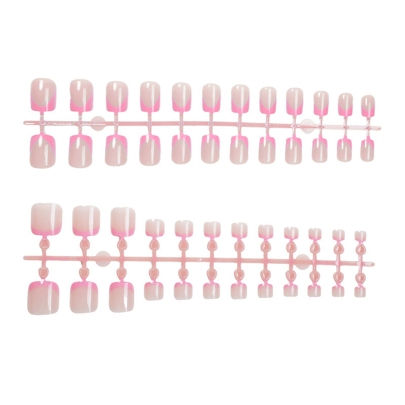 Premium French Tip Press-On Nails Set with Elegant Gradient Design Kalsten