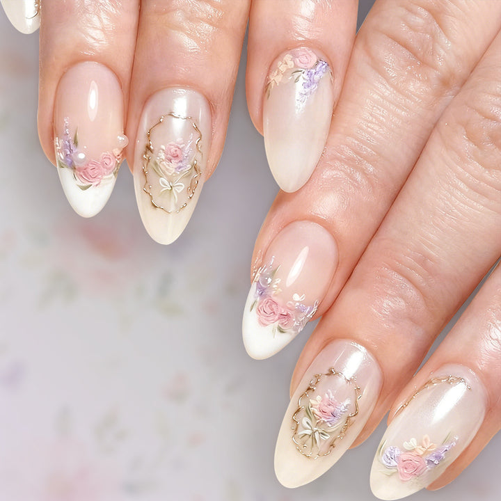 Floral Art Press-On Nail Set Kalsten