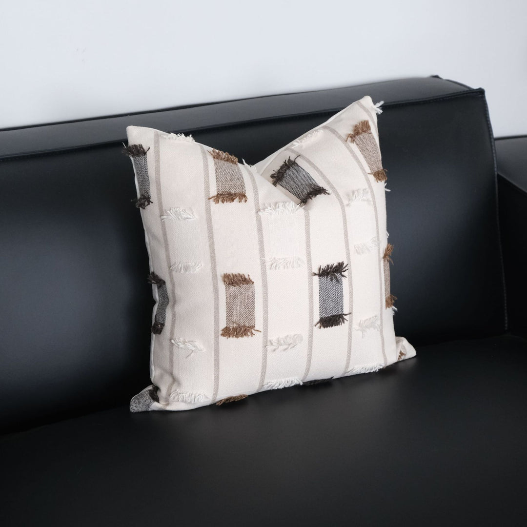 Textured Woven Accent Cushion for Home Display