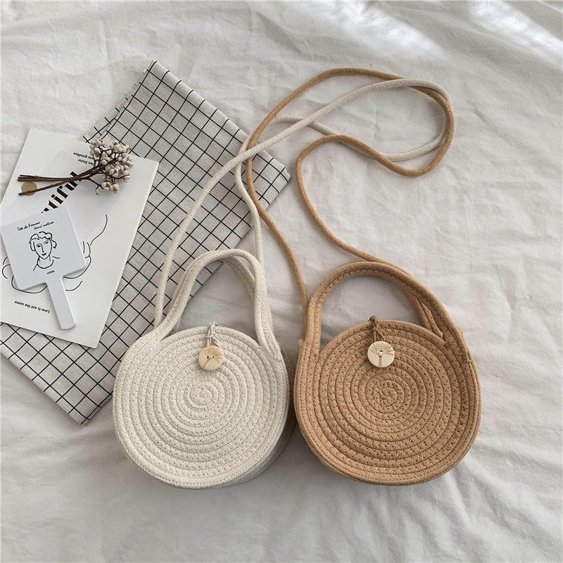 Handmade round bag with elegant design Kalsten