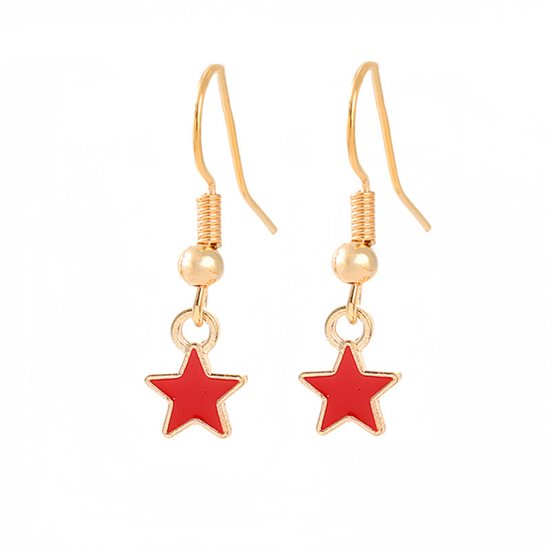 Women's nan patriotic horseshoe enamel dangle earrings with star-accented design and fishhook findings Kalsten