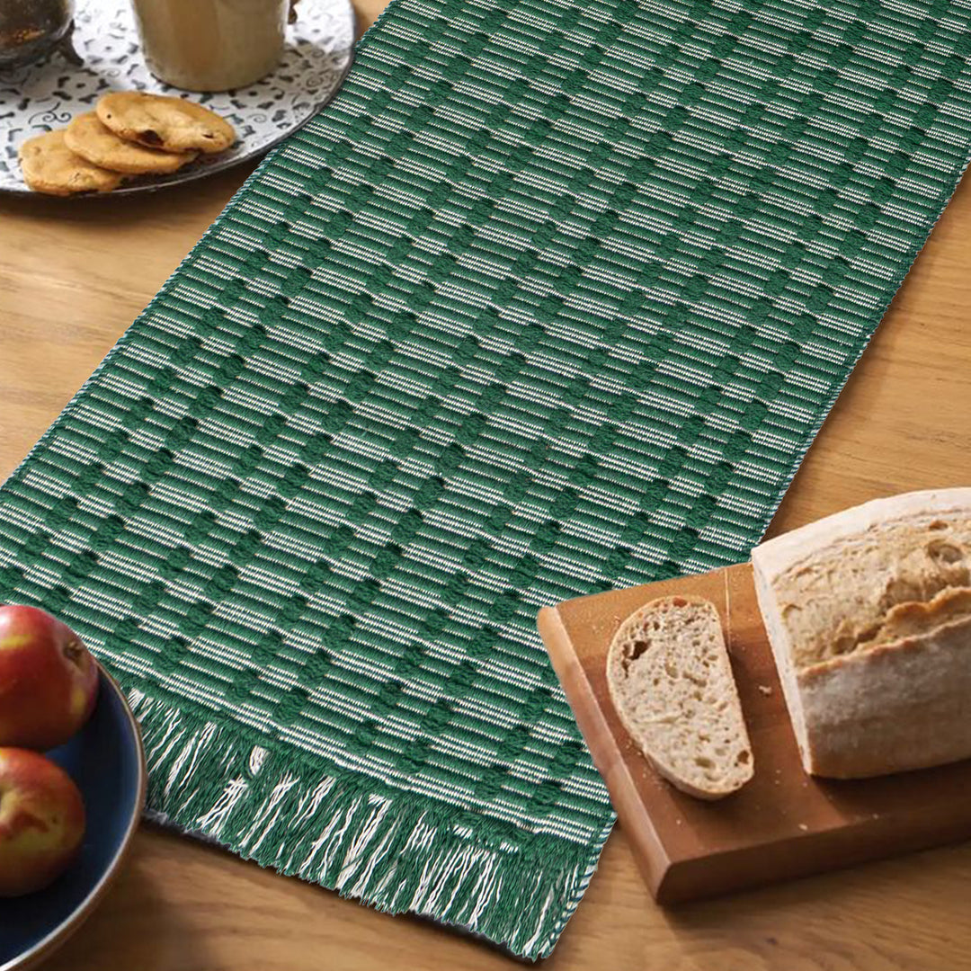 Coarse woven scarf made of cotton-linen with fringes Kalsten
