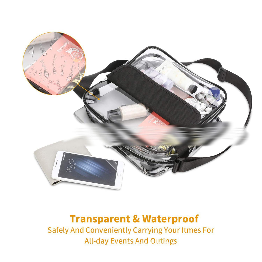 Transparent Shoulder Bag with Practical Flap Kalsten