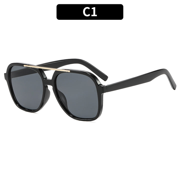 Vintage-Inspired Geometric Square Sunglasses