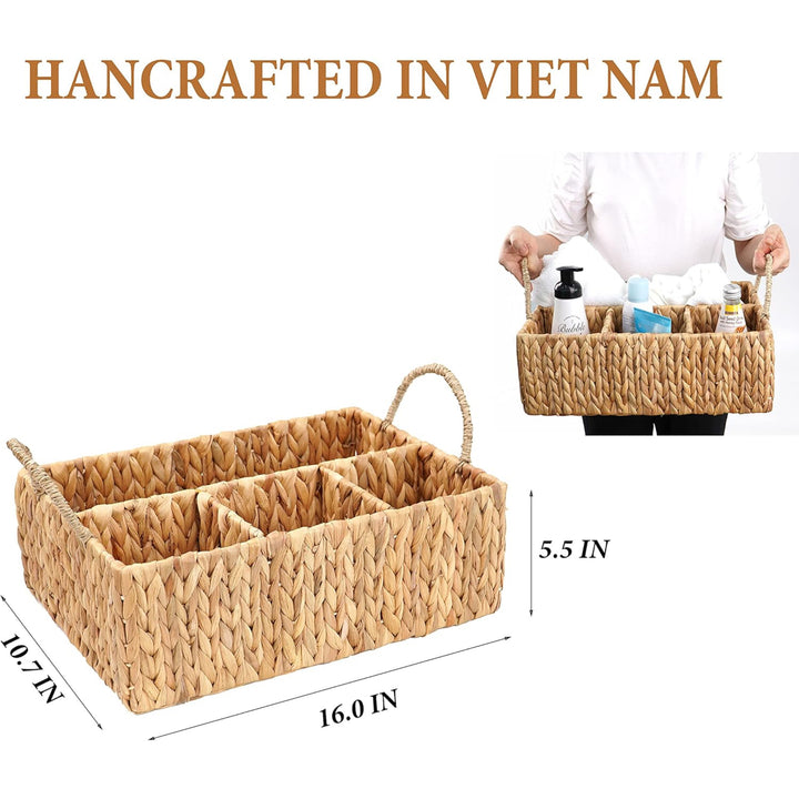 Woven Seagrass Organizer Basket Kalsten