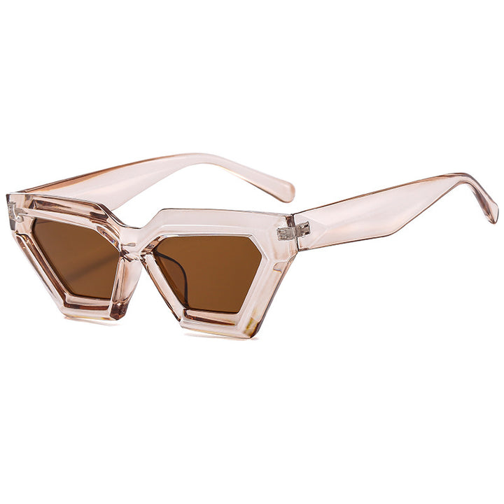 Chic Hexagonal Frame Sunglasses  1787664534