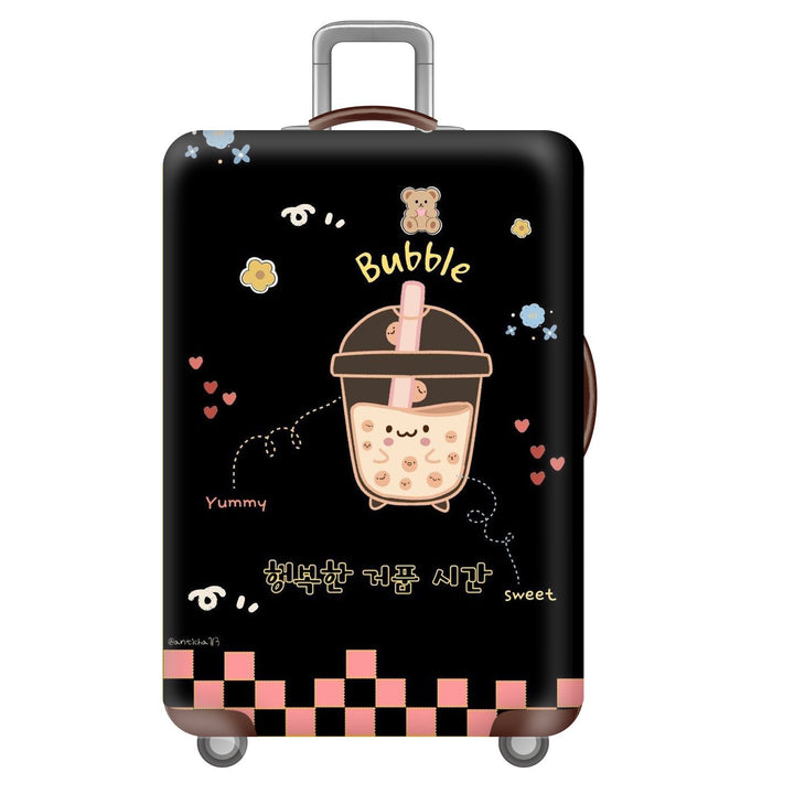Unisex hard-shell luggage with trendy dog motif Kalsten