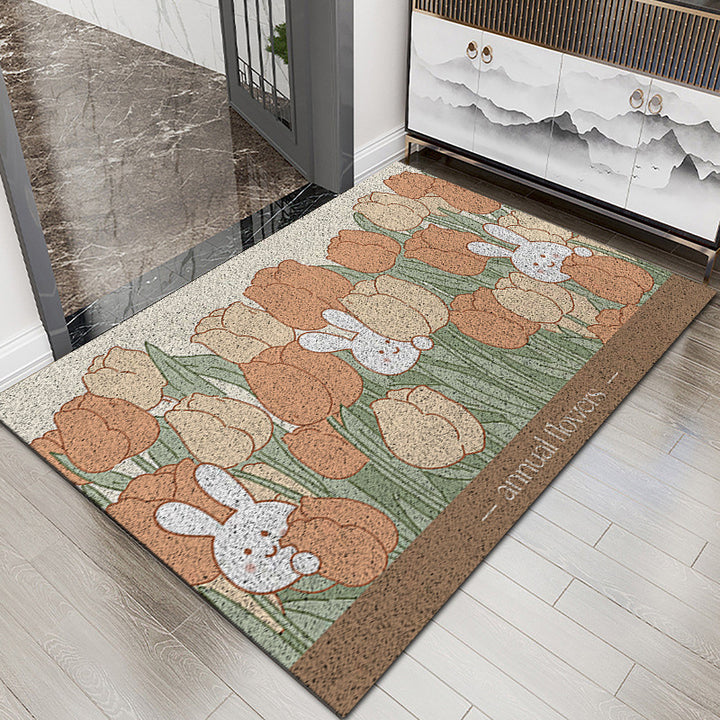 Floral Patterned Entryway Mat