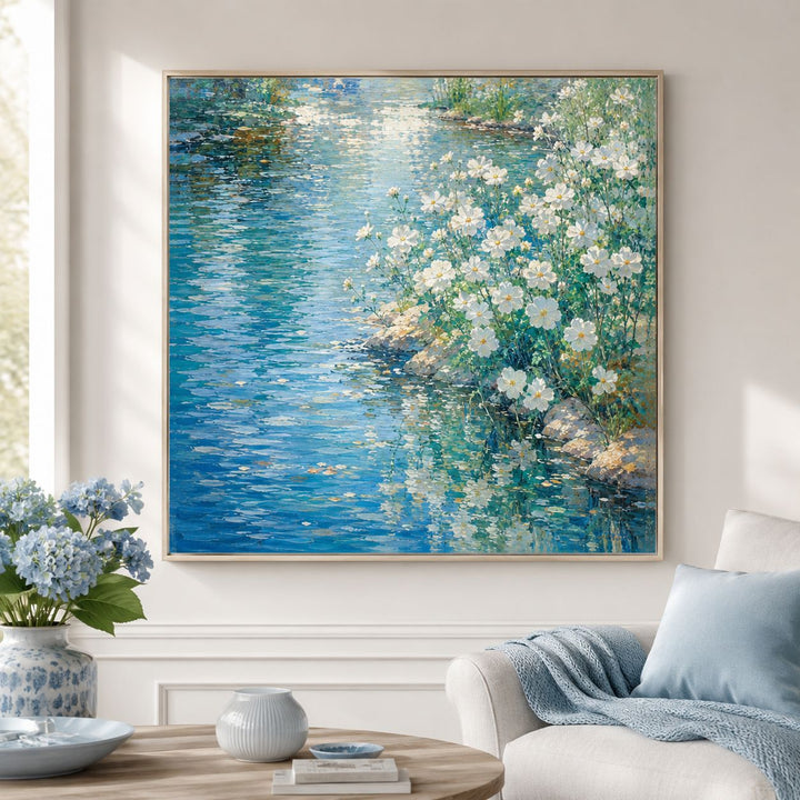 3D Textured Floral Canvas Artwork