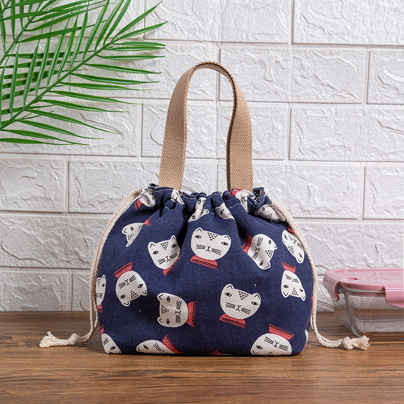 Drawstring Cat-Themed Storage Bag Kalsten