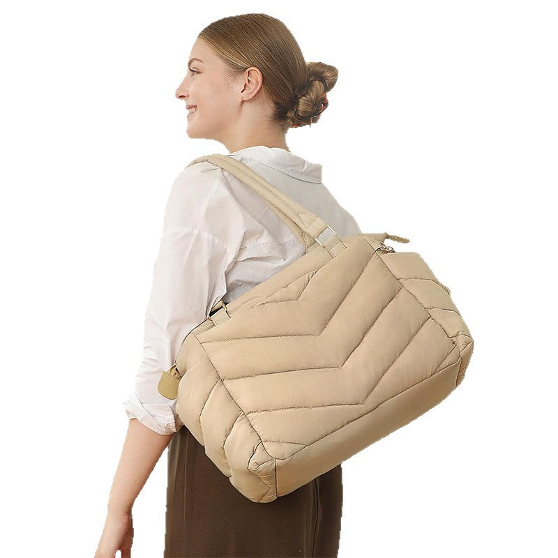 Multifunctional quilted shoulder bag with removable inner compartment Kalsten