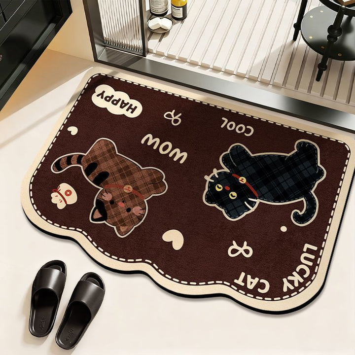 Cat-Theme Decorative Bath Mat