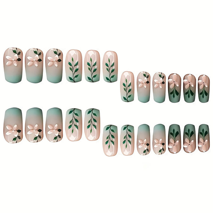 Floral Design Press-On Nail Set Kalsten