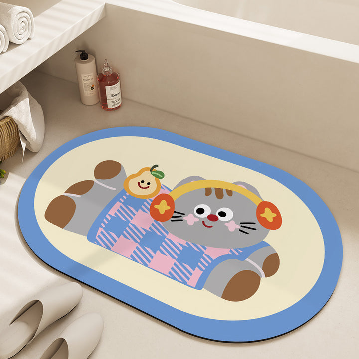 Cute Cartoon Dog Bath Mat Kalsten