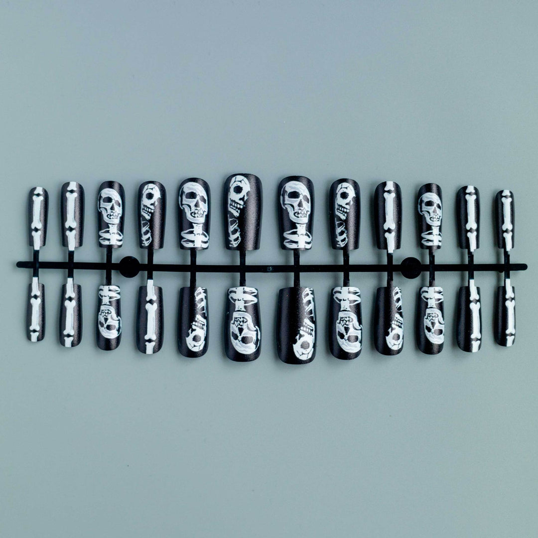 Halloween-Themed Skeleton Nail Art Kit