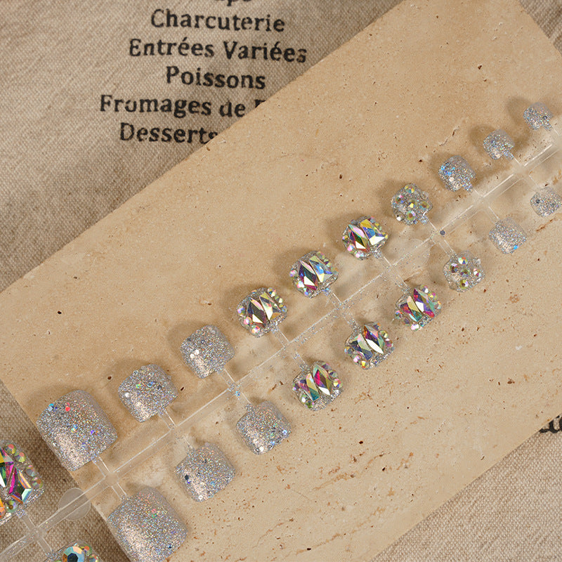 Glamorous Rhinestone-Enhanced Press-On Nail Art Set Kalsten
