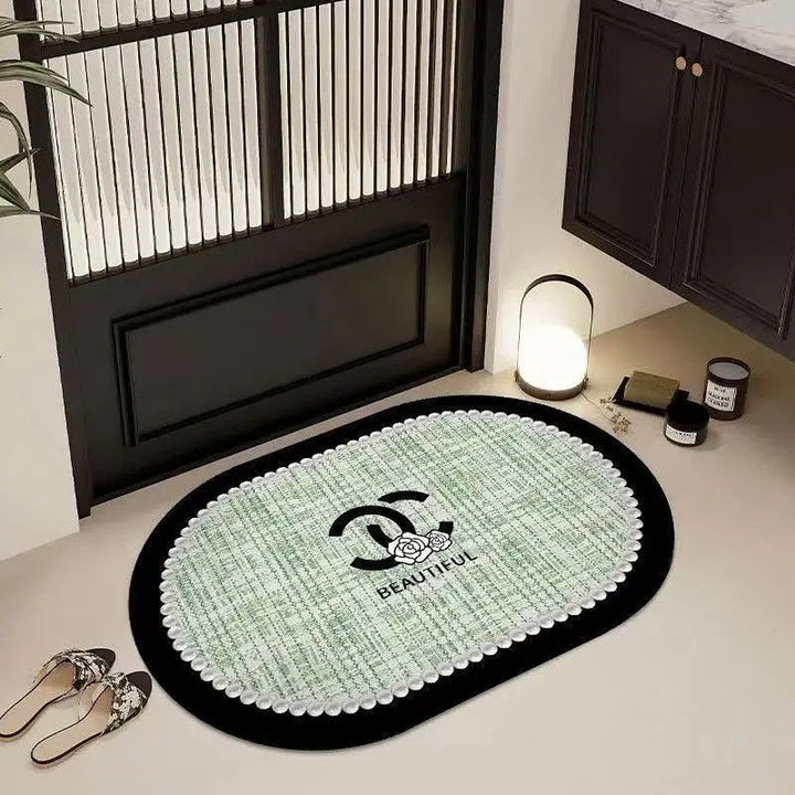Floral Rose-Themed Area Mat
