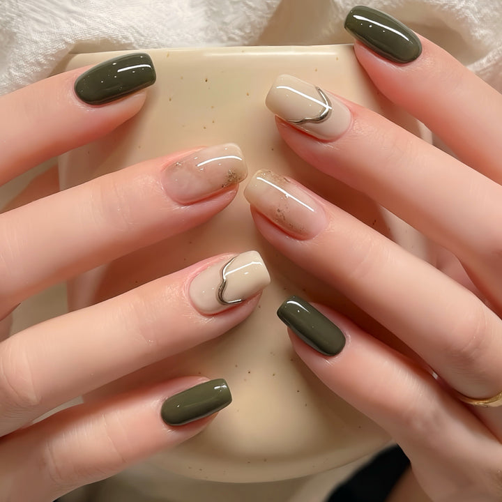 Artistic Press-On Nail Design Kalsten