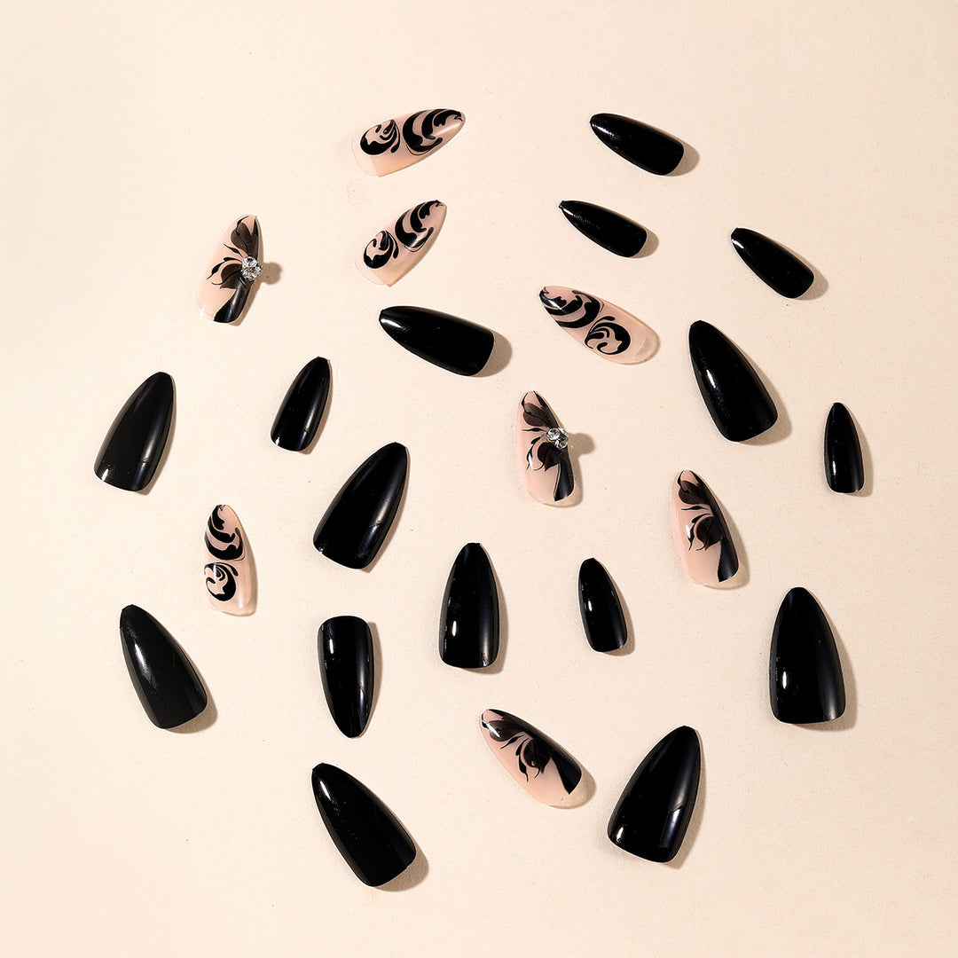 Elegant Gothic Stiletto Nail Art Extensions Kalsten