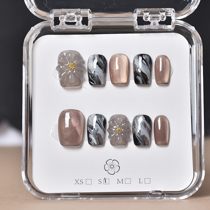 Decorative Floral Press-On Nail Set Kalsten