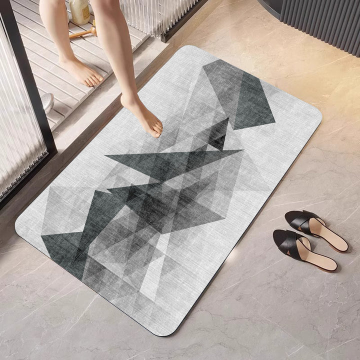Textured Abstract Design Bath Mat Kalsten