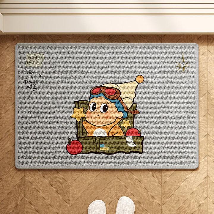 Cartoon Adventure Welcome Mat