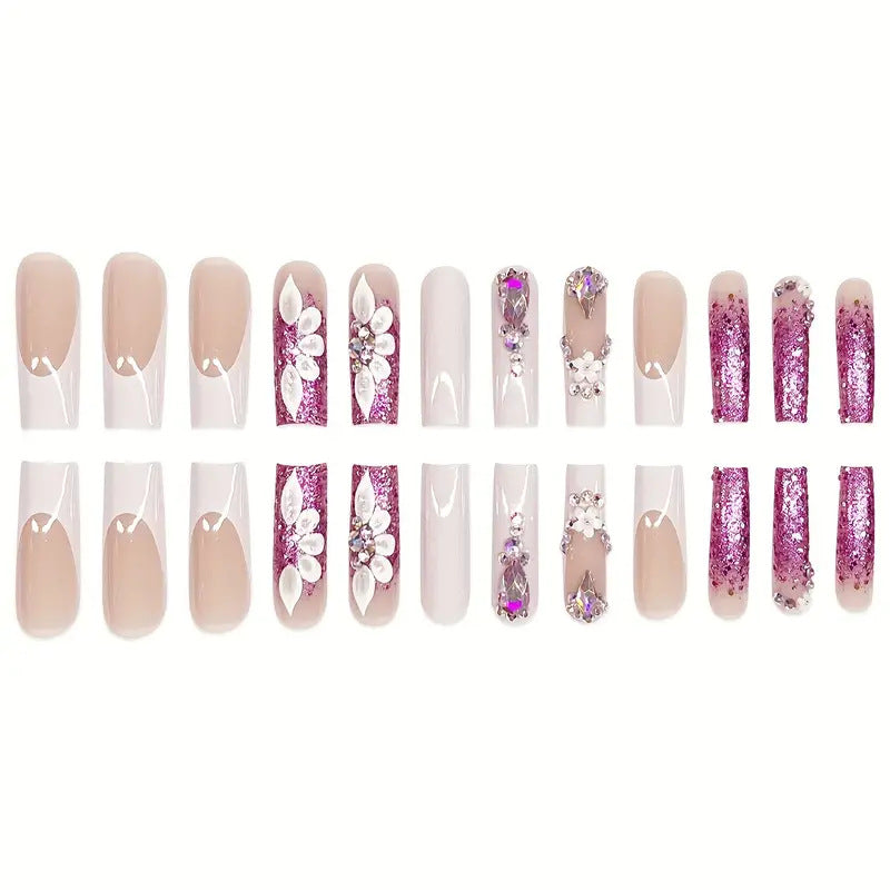 Glamorous Decorative Acrylic Press-On Nails Kalsten