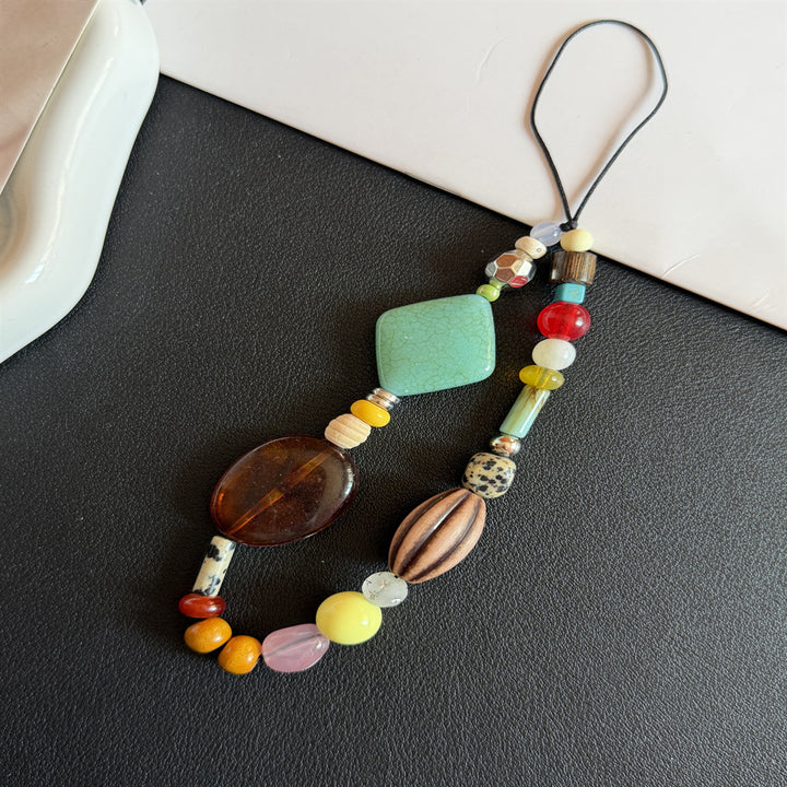 Colorful Artisan Beaded Lanyard Kalsten