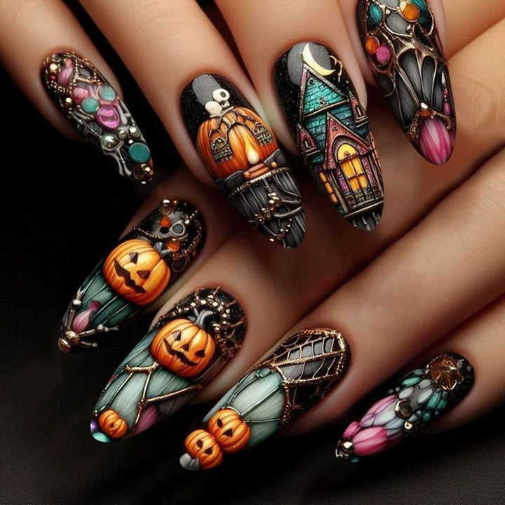 Artistic Halloween Themed Nail Art Kalsten