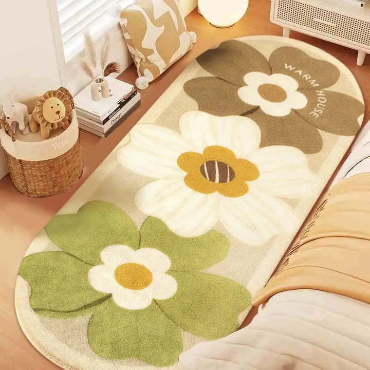 Floral Shaped Area Rug