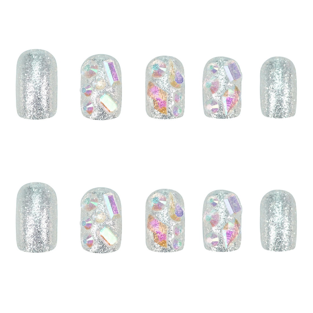 Glittery Gel Press-On Nail Set Kalsten