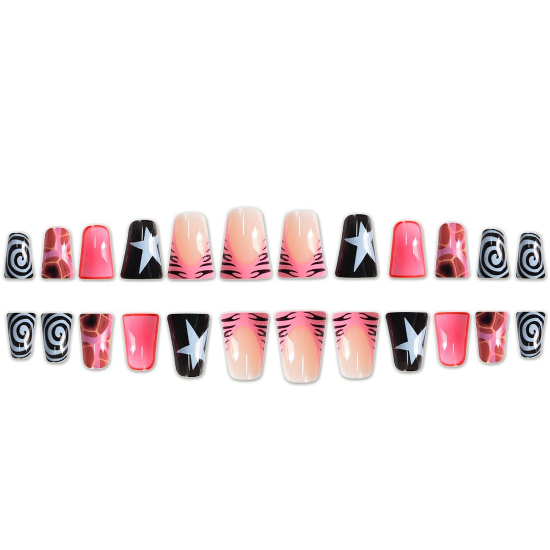 Trendy Artistic Press-On Nail Set Kalsten
