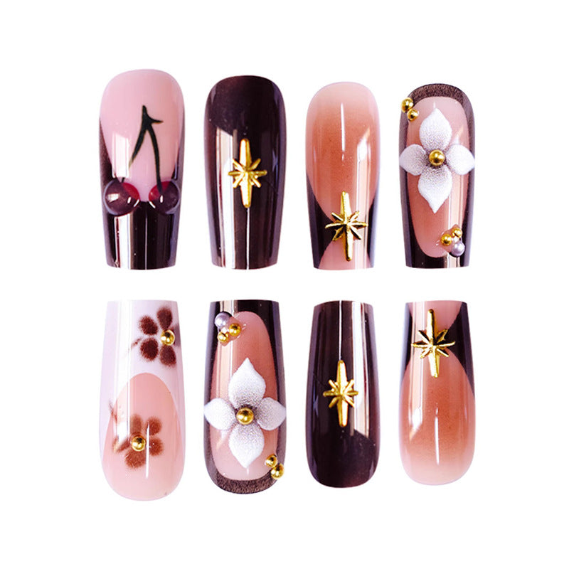 Decorative Long Acrylic Nail Art Kalsten