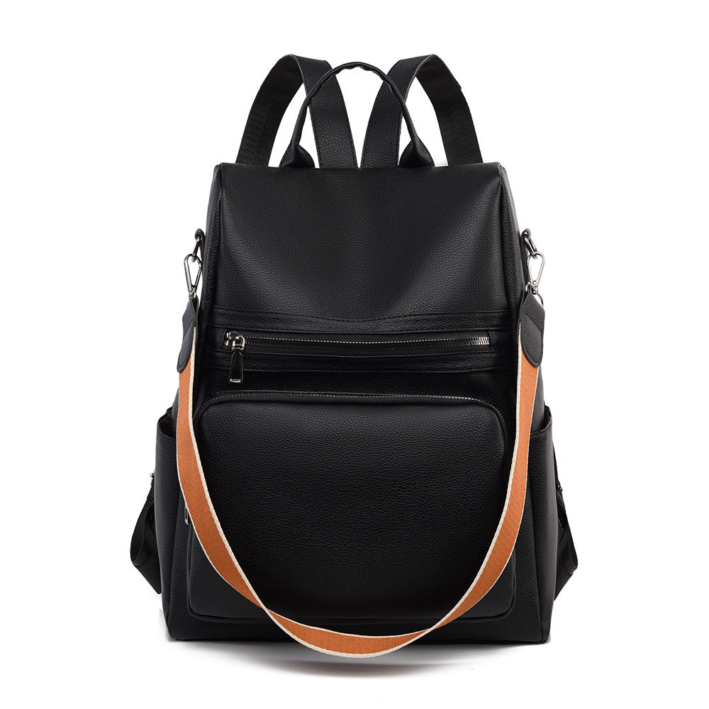 Structured Leather Travel Backpack Kalsten