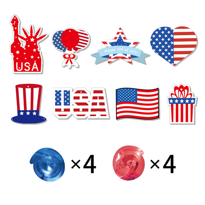 Unisex paper star-shaped tag with USA motif and jute cord Kalsten